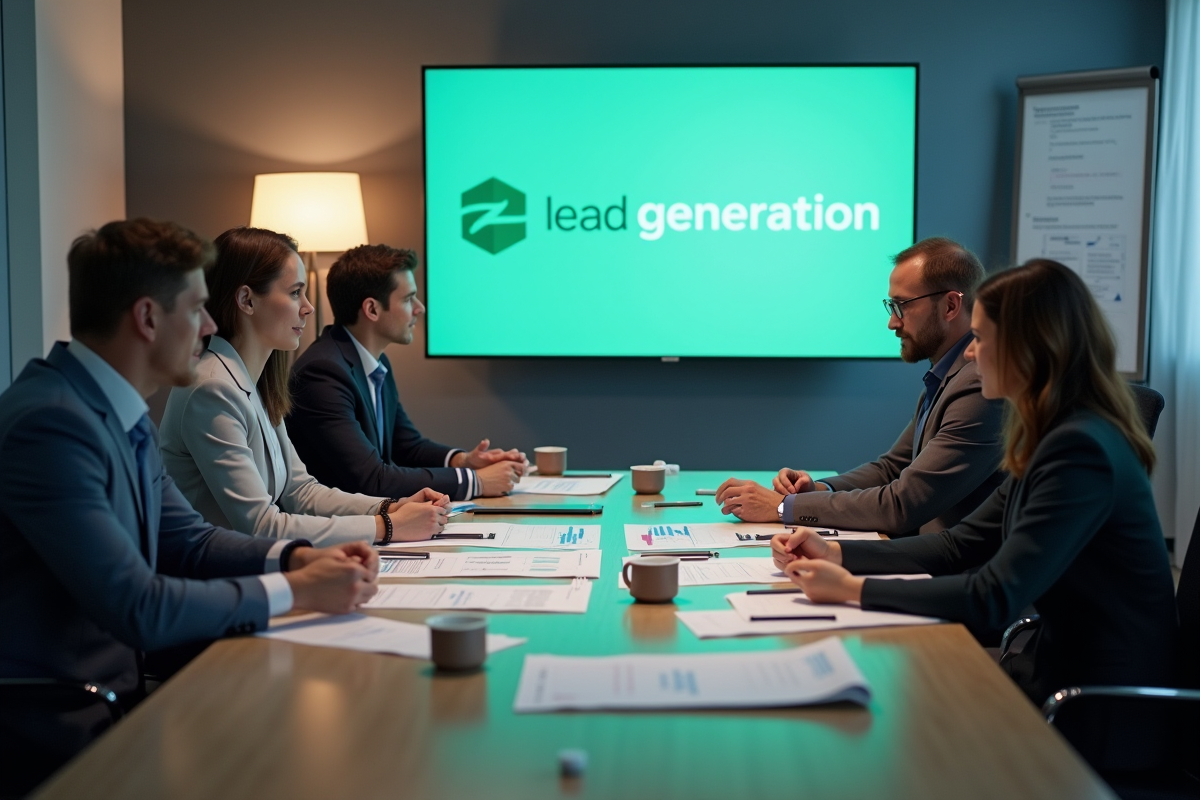 Equipe en reunion strategique avec Zendesk pour generation de leads