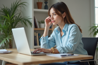Jeune femme professionnelle dans un bureau lumineux