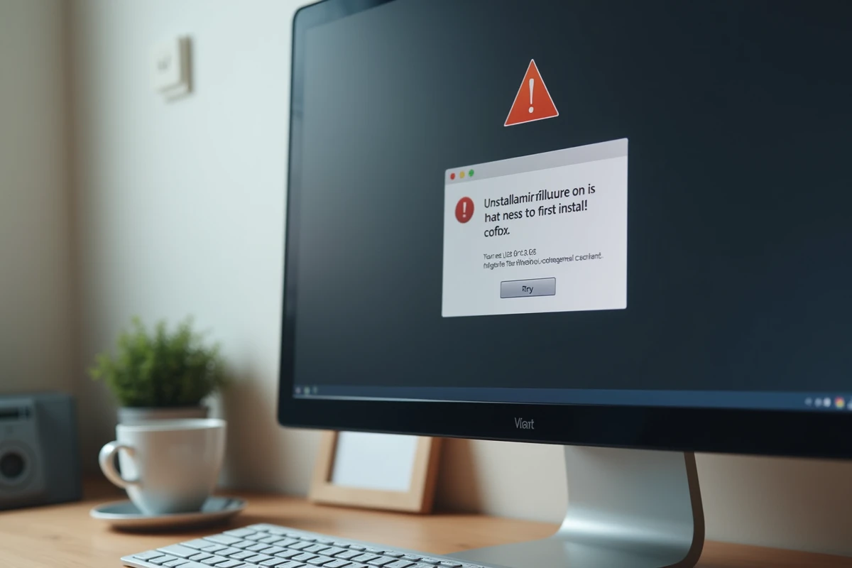 Gros plan sur un écran d'ordinateur affichant une erreur d'installation de composant RIOT pour League of Legends