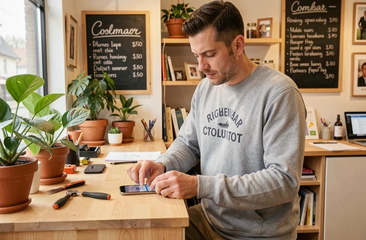 Technicien Tulipe Mobile remplaçant l'écran d'un smartphone dans sa boutique à Colmar